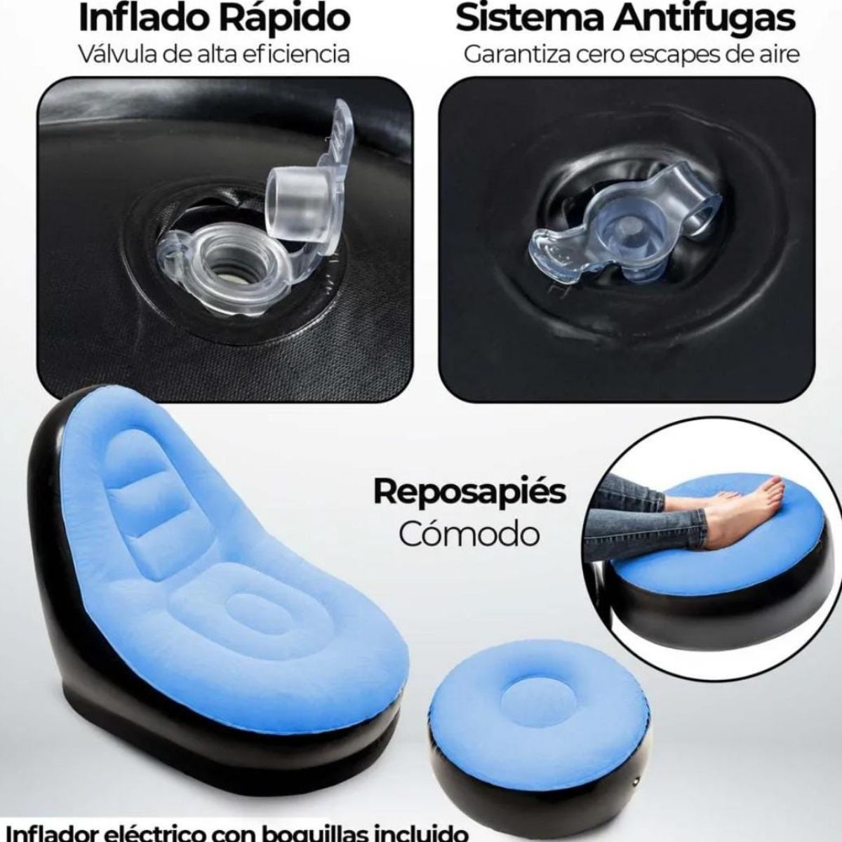COMPRAR Puff Inflable Si estás buscando COMPRAR Puff inflable, has llegado al lugar correcto. En Onlineshoppingcenterg, te ofrecemos una amplia selección de sofás inflables, sillones hinchables y puffs inflables para todas tus necesidades. Ya sea para el hogar, la playa, el camping o la piscina, nuestros productos son cómodos, resistentes y fáciles de transportar.    Puff Inflable Los puffs inflables son una opción práctica y versátil para cualquier espacio. Algunas de sus ventajas son:  ✅ Portabilidad: Fáciles de llevar a cualquier lugar (playa, camping, piscina). ✅ Ahorro de espacio: Se guardan rápidamente cuando no los usas. ✅ Variedad de diseños: Desde sofás inflables negros hasta sillones inflables transparentes. ✅ Comodidad: Ideales para adultos y niños, con opciones ergonómicas y con reposacabezas.  Si buscas COMPRAR Puff inflable con la mejor relación calidad, en Onlineshoppingcenterg tenemos lo que necesitas, y disfruta de la máxima comodidad.  Los más pequeños también pueden disfrutar de su propio puff hinchable infantil, con diseños divertidos y seguros. ¿Qué es un Puff Inflable y para qué sirve? Un Puff inflable es un asiento portátil y cómodo que se llena de aire. Es ideal para: ✔️ Espacios pequeños (se guarda fácilmente). ✔️ Exteriores (playa, camping, piscina). ✔️ Uso en casa (sofá adicional, sala de juegos).   ¿Los Puffs inflables son cómodos? ¡Sí! Muchos modelos tienen: 🔸 Diseño ergonómico (soporte lumbar). 🔸 Reposacabezas integrado. 🔸 Material suave y resistente.  ¿Cómo se infla un Puff inflable? ✔️ Con bomba manual (incluida en algunos modelos). ✔️ Con bomba eléctrica (más rápido). ✔️ Inflado boca (solo en puffs pequeños) Envíos a Chía, Cajicá, Bogotá y Toda Colombia ¿Buscas COMPRAR Puff inflable en Chía, Cajicá, Bogotá o cualquier ciudad de Colombia? En ONLINESHOPPINGCENTERG tenemos los mejores puffs hinchables con envío rápido a tu ubicación. Ofrecemos sofás inflables, sillones hinchables y puffs portátiles ideales para playa, piscina, camping o decoración de interiores.   ¿Dónde Comprar Puff Inflable con Entrega Rápida? Realizamos envíos a:  Puff inflable en Chía .  Puff inflable en Cajicá.   Puff inflable en Facatativá .  Puff inflable en Funza.   Puff inflable en Calera.   Puff inflable en Bogotá .  Puff inflable en Quindío.  Puff inflable en Cundinamarca.  Puff inflable en Caldas.   Puff inflable en Chocó.   Puff inflable en Colombia .  También enviamos a:  Puff inflable en Chile  Puff inflable en México  Puff inflable en España  Puff inflable en Guatemala .